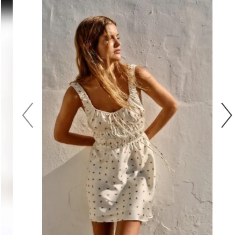 Zara Satin Ditsy Floral Mini Dress